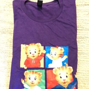 Purple Adult Unisex Daniel Tiger Shirt Size L